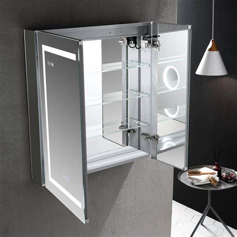 led medicine cabinet with mirror